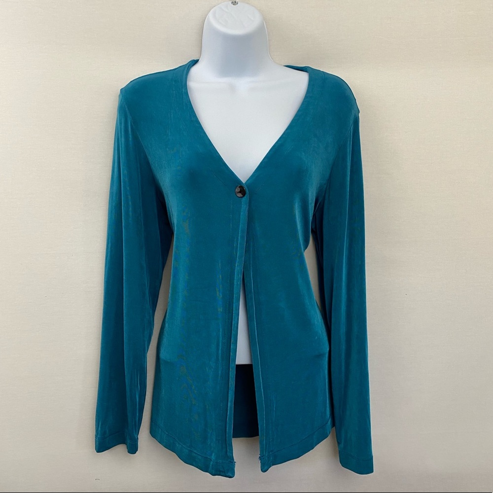 Laura Ashley Teal Cardigan Size M L-54